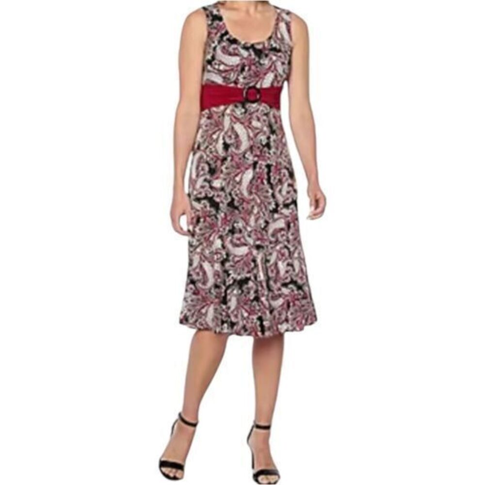 Perceptions New York Women's‎ Floral Print Sleeveless Dress Size M